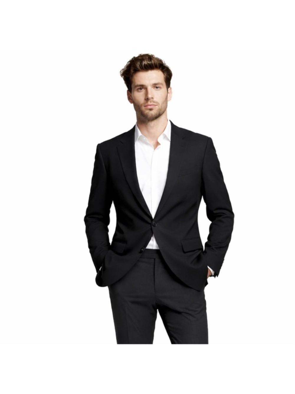 Paul Smith Black Merino Wool Blazer Jacket Made in Portugal 42/52